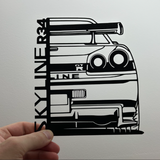 Skyline R34 Silhouette - JDM Efsanesi Duvar Dekoru