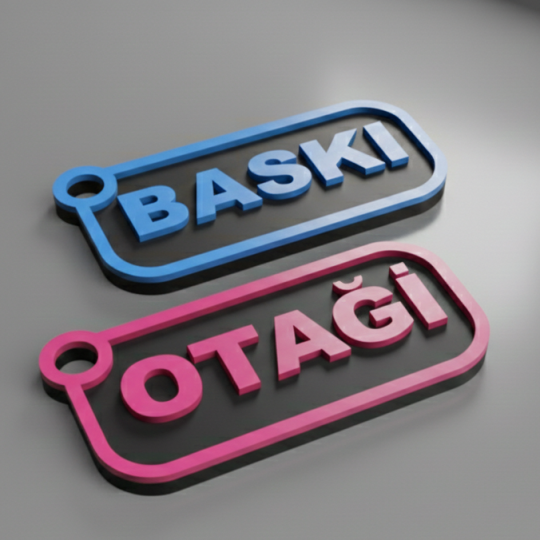 Kişiye Özel Düzenlenebilir 3D Anahtarlık