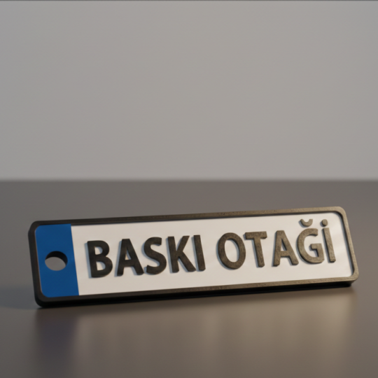 Kişiye Özel Mini Plaka Anahtarlık