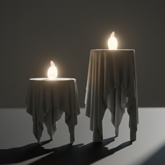 3D Tasarım Modern İkili Hayalet Dekor Seti